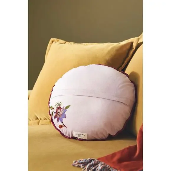 Anthropologie Nathalie Lete Embroidered Velvet Pillow - Picture 3 of 6